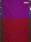 Arani semi silk saree purple and dual shade of greenish maroon with thread woven buttas and thread woven butta border