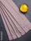 Arani semi silk saree pastel pink with allover copper zari weaves in borderless style