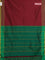 Arani semi silk saree maroon and dark green with allover thread weaves and rettapet zari woven border`