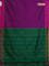 Arani semi silk saree purple and green with allover thread weaves and rettapet zari woven border`
