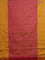 Arani semi silk saree dual shade of pink and dark mustard with allover copper zari weaves and zari checked border