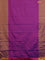 Arani semi silk saree purple and rust shade with allover copper zari weaves and zari checked border