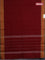 Chettinad cotton saree deep maroon and green with plain body and thread woven border