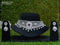 Zircon choker floral design with ruby & cz stones and pearl hangings