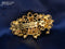 Antique Hair clip small size lakshmi design with kemp & cz stones and golden beads hangings