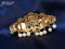 Antique Hair clip small size lakshmi design with kemp & cz stones annd pearl hangings