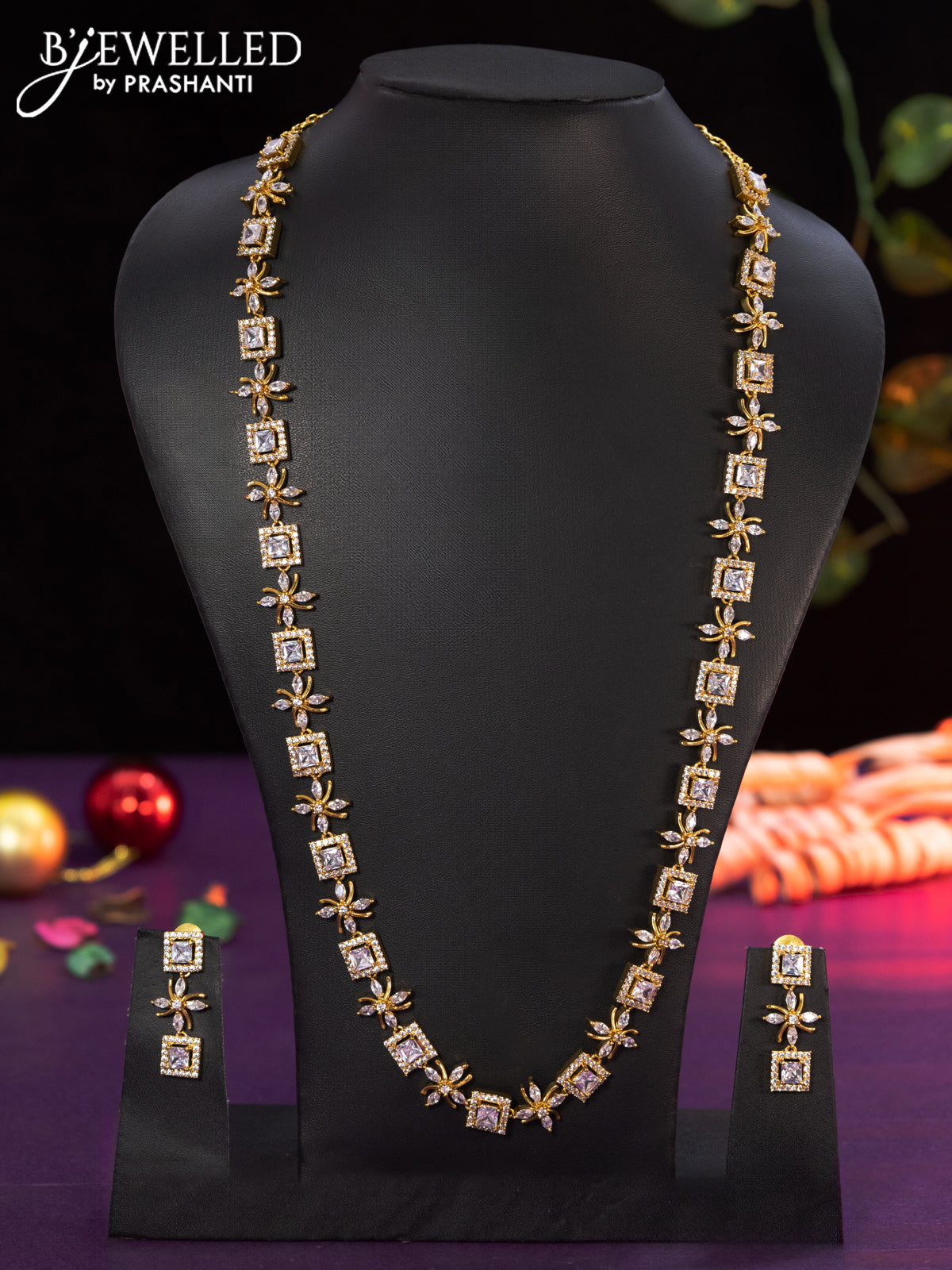 Antique haaram with cz stones