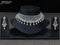 Zircon choker floral design emerald and cz stones with pearl hangings