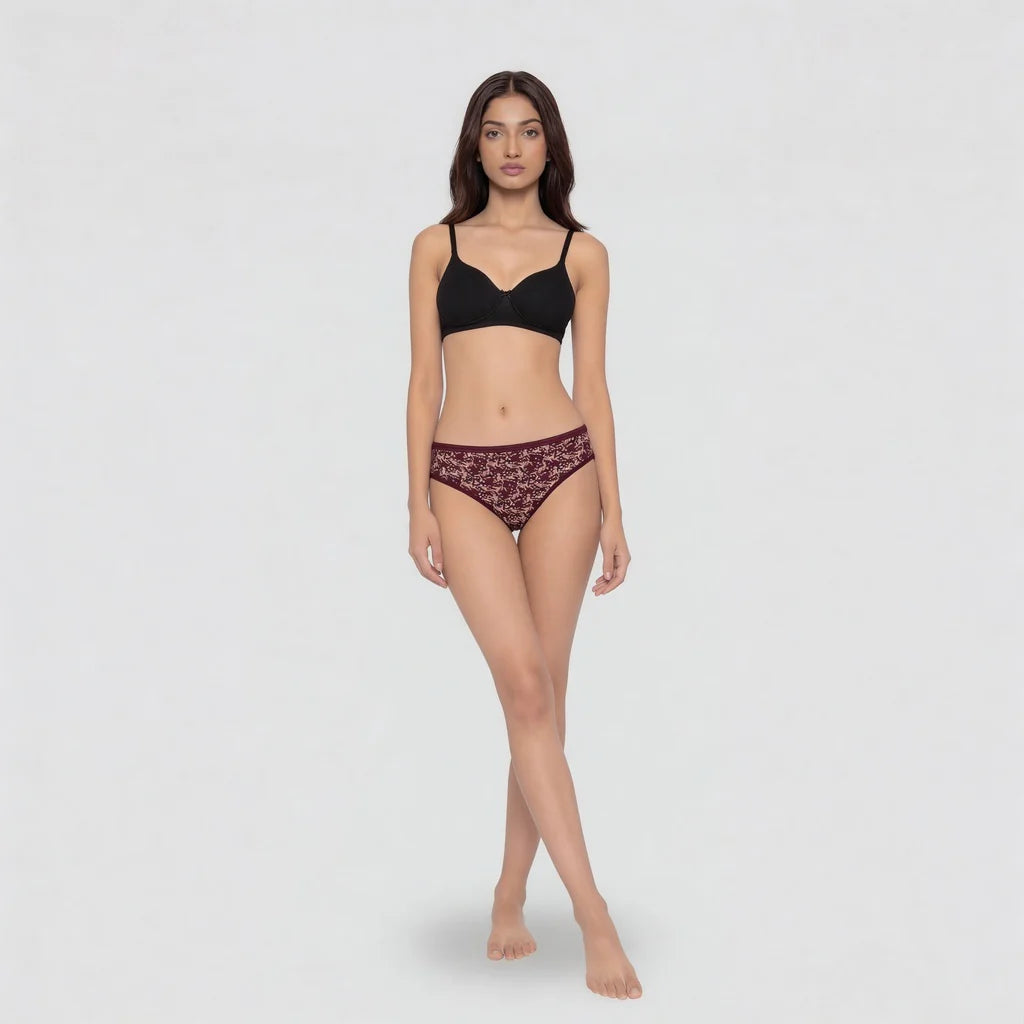 Cotton Abstract High Leg Panties - Pack of 3