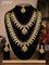 Antique combo set peacock design with kemp & cz stones and pearl hangings