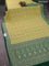 Banarasi crepe saree pista green and green with allover thread & zari weaves and woven border