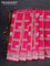 Banarasi semi katan silk saree pink with allover silver & gold zari weaves and zari woven border