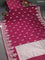 Banarasi semi katan silk saree maroon with zari woven buttas and rich zari woven border