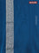 Banarasi semi katan silk saree peacock blue with allover silver & gold zari weaves and floral zari woven border