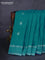 Banarasi silk saree teal blue with annam zari woven buttas and zari woven border