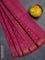 Chanderi bagru saree pink with allover prints and maheswari border