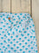 Turquoise Umbrella Organic Cotton Block Printed Shorts