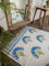 Travelers Palm Block Printed Cotton Dhurrie Rug