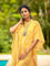 Yellow Stripes Kaftan Cotton Shirt Dress