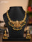 Antique necklace lakshmi pendant with kemp stones and green & golden beads hangings