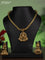Antique attigai necklace lakshmi pendant with kemp & cz stones and pearl & golden beads hanging