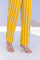 Yellow Stripes Slub Folded Trousers