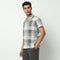 Camp Collar Half Sleeve Checkered Mood Shirt