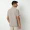 Camp Collar Half Sleeve Solid Mood Shirt