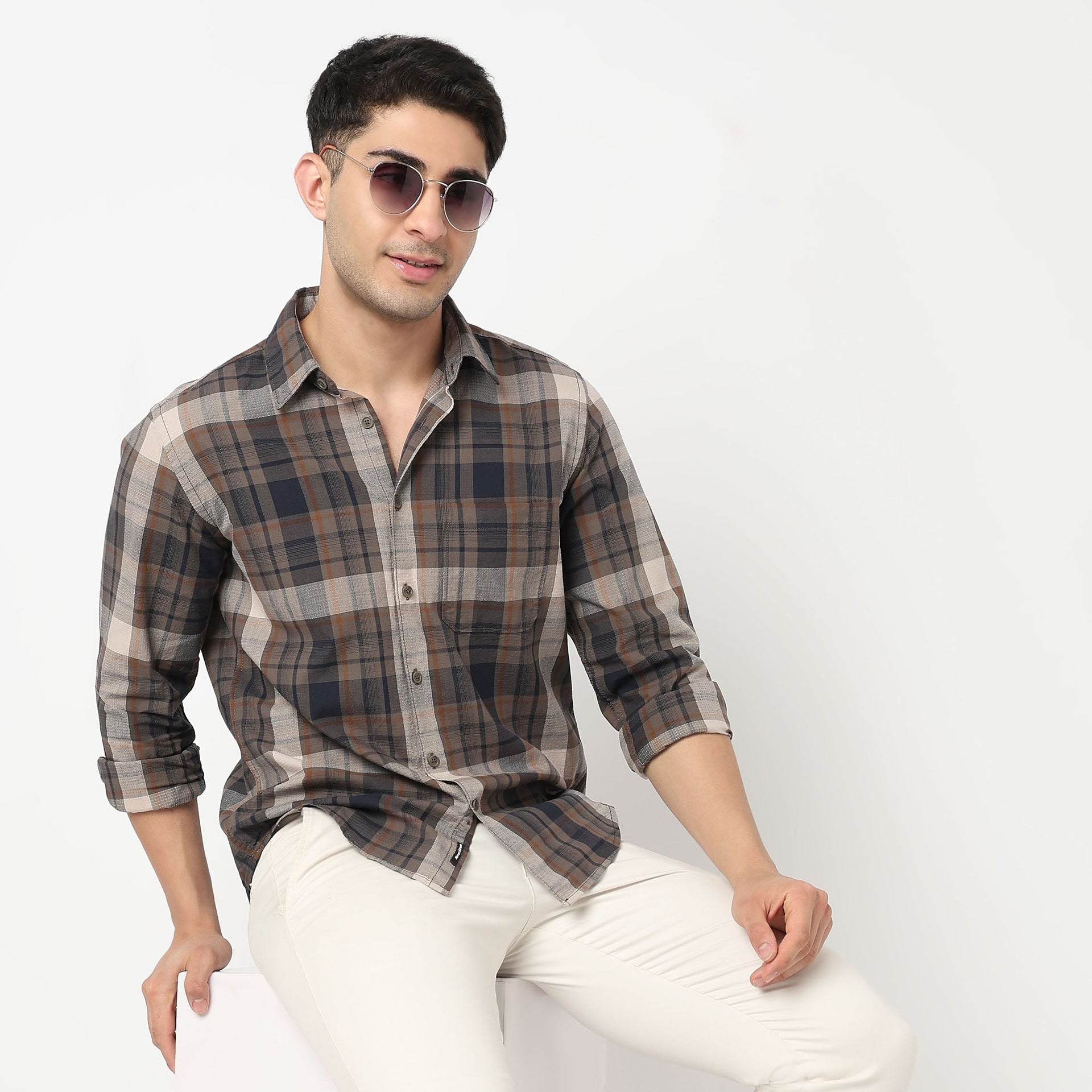Cotton Checkered Nottingham Shirt