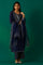 Navy Blue Embroidered Straight Kurta with Straight Pant and Dupatta Set