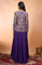 Purple Indo-Western Ensemble with Mrunal Rao Pattern & Multicolor Thread Work | Chinnon Fabric Plazo