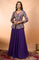 Purple Indo-Western Ensemble with Mrunal Rao Pattern & Multicolor Thread Work | Chinnon Fabric Plazo