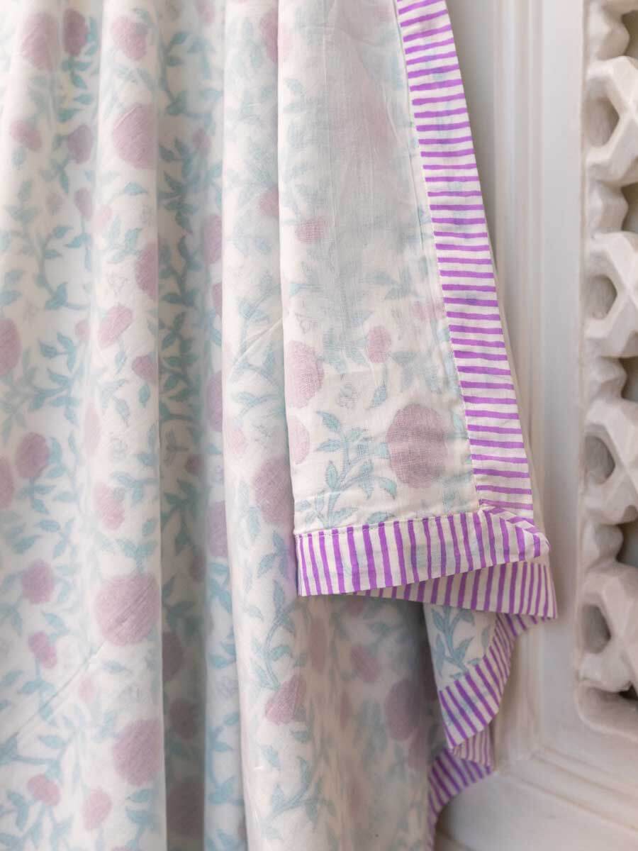 Spring Time Block Printed Cotton Muslin Dohar