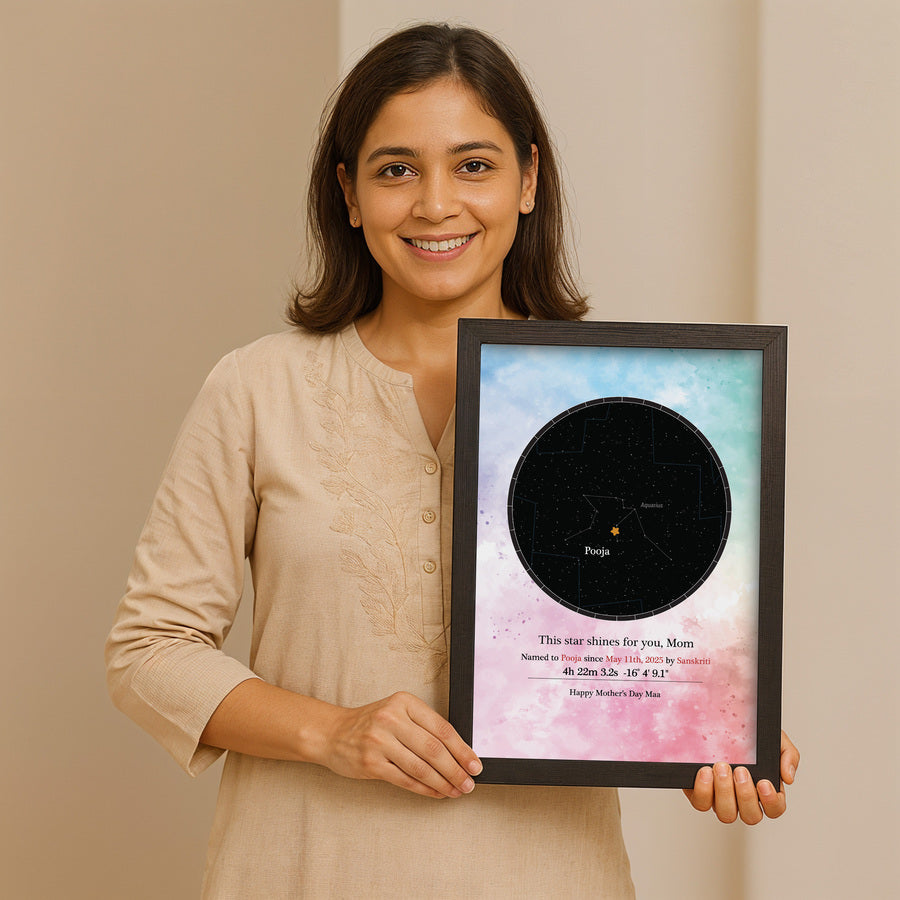 Star for Mom - A3 With Glass ( 29.72 x 41.91 cm)