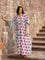 Summer Cocktail Block Printed Cotton Kaftan