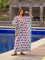 Summer Cocktail Block Printed Cotton Kaftan