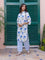 Set of 2 - Blue Lotus Block Printed Kurta and Lantern Pants