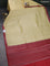 Chiniya silk saree pale yellow and red with allover thread & zari woven buttas and woven border