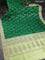 Banarasi poona silk saree green and pista green with allover mina weaves and zari woven border
