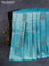 Banarasi silk saree teal blue with allover zari woven brocade weaves and zari woven border