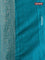 Banarasi silk saree teal blue with allover zari woven brocade weaves and zari woven border
