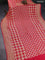 Banarasi georgette saree reddish pink with bandhani prints & zari weaves and woven border