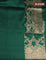 Banarasi katan silk saree green with zari woven buttas and zari woven border