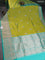 Banarasi katan silk saree light green and teal green with zari woven floral buttas and zari woven border