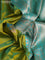Banarasi katan silk saree light green and teal green with zari woven floral buttas and zari woven border