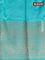 Banarasi katan silk saree light green and teal green with zari woven floral buttas and zari woven border