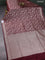 Banarasi semi katan saree deep maroon with allover vanasingaram zari weaves and woven border
