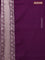 Banarasi semi katan saree deep purple with zari woven buttas and zari woven border