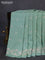Banarasi semi katan saree pastel green with allover woven buttas and woven border