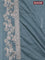 Banarasi semi katan saree pastel blue with zari woven buttas and zari woven border